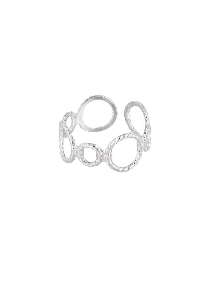 Ring different circles - Silver Color color