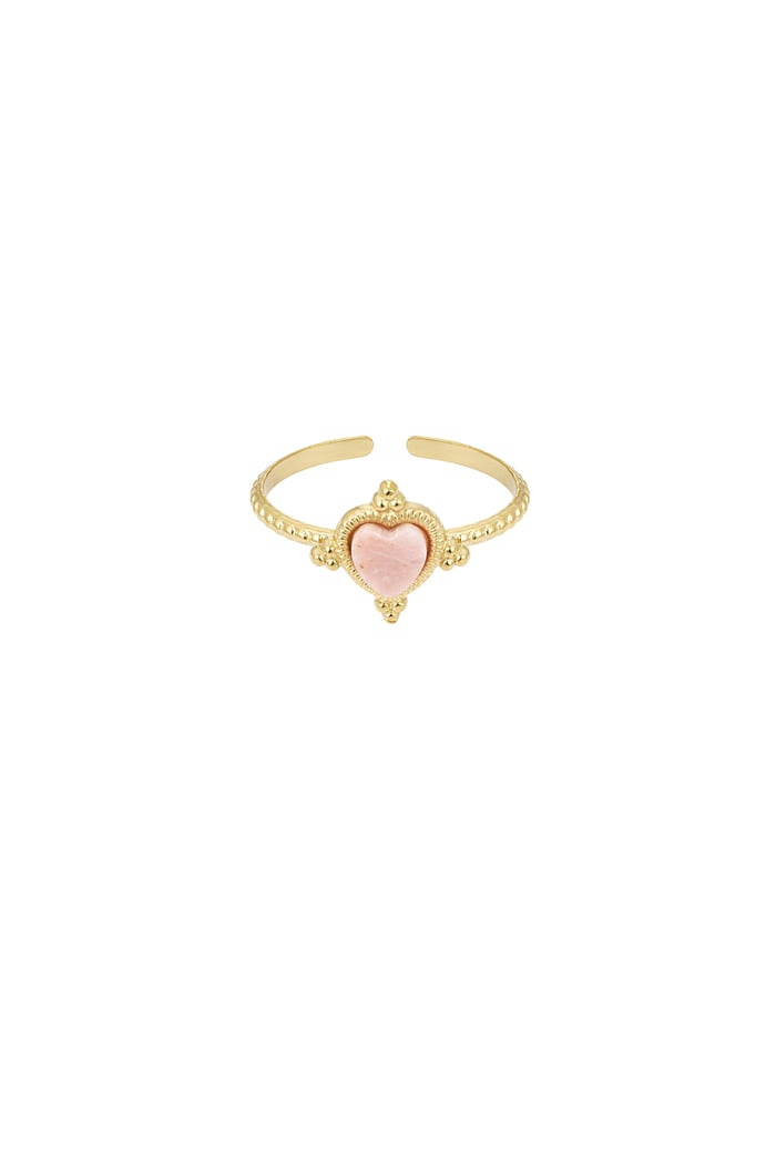 ring with heart and stone 