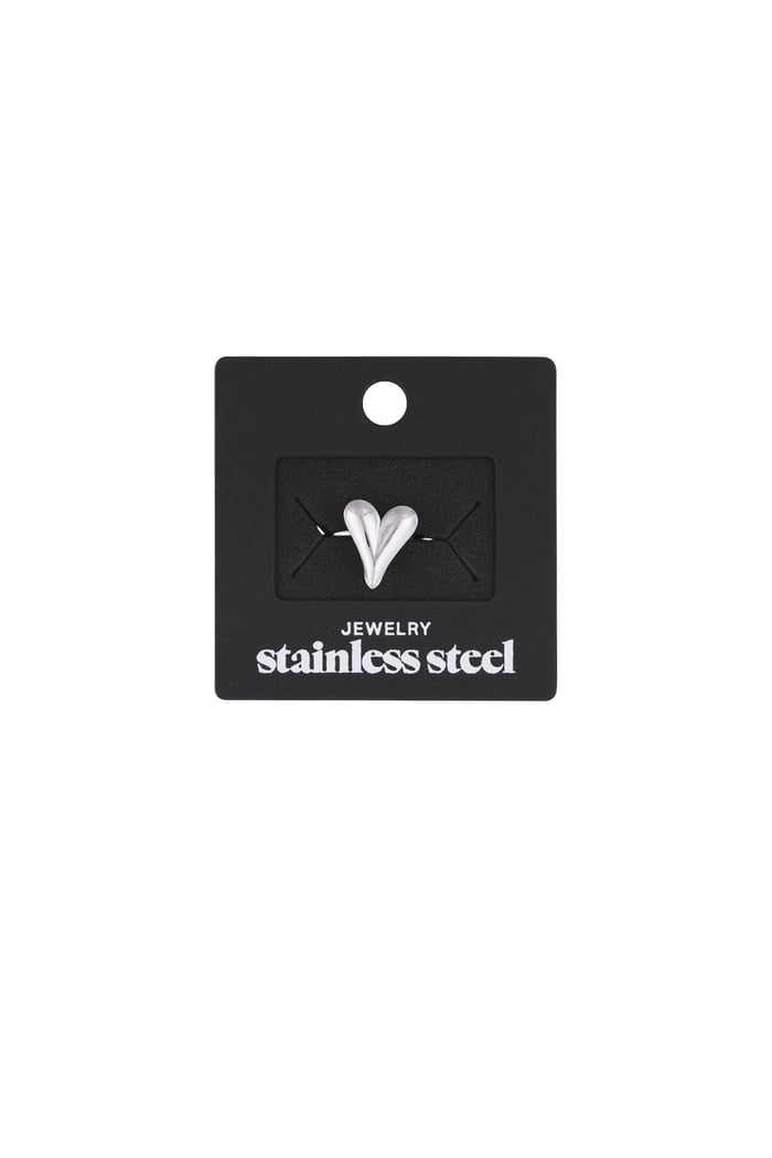 Aesthetic heart ring - Silver Color color h5Picture4