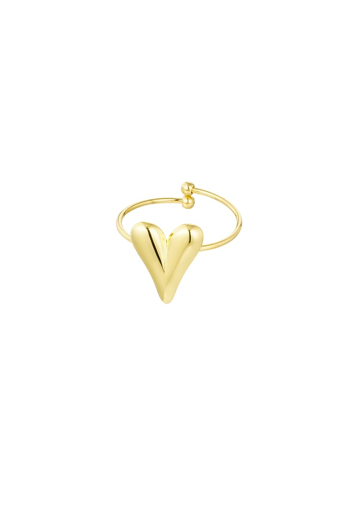Aesthetic heart ring - Silver Color color 
