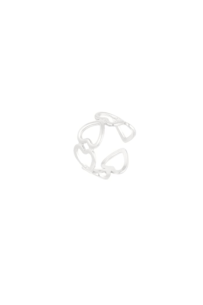Ring heart connected - Silver Color color h5Picture4