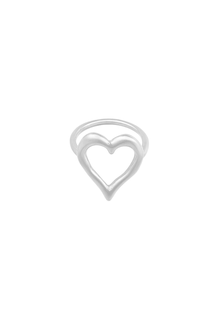 Anillo corazón estructurado - Color dorado 16