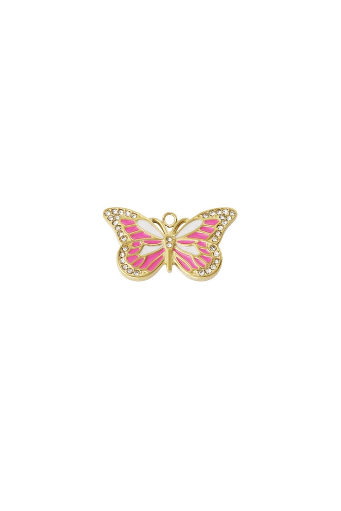 Charm mariposa rosa 