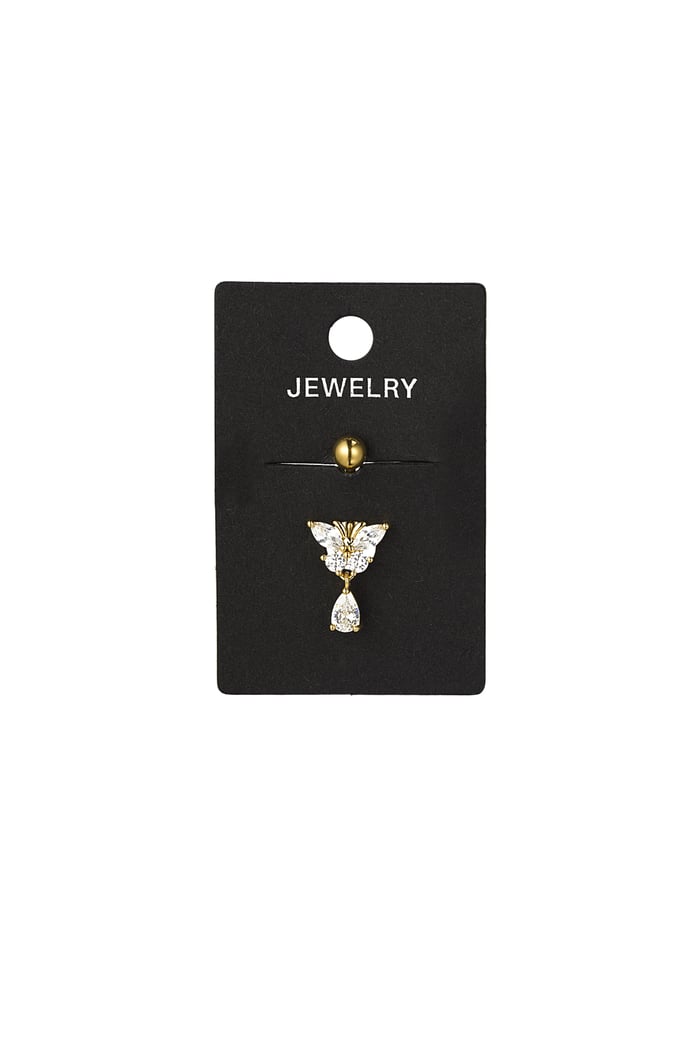 navel piercing crystal curve Picture3