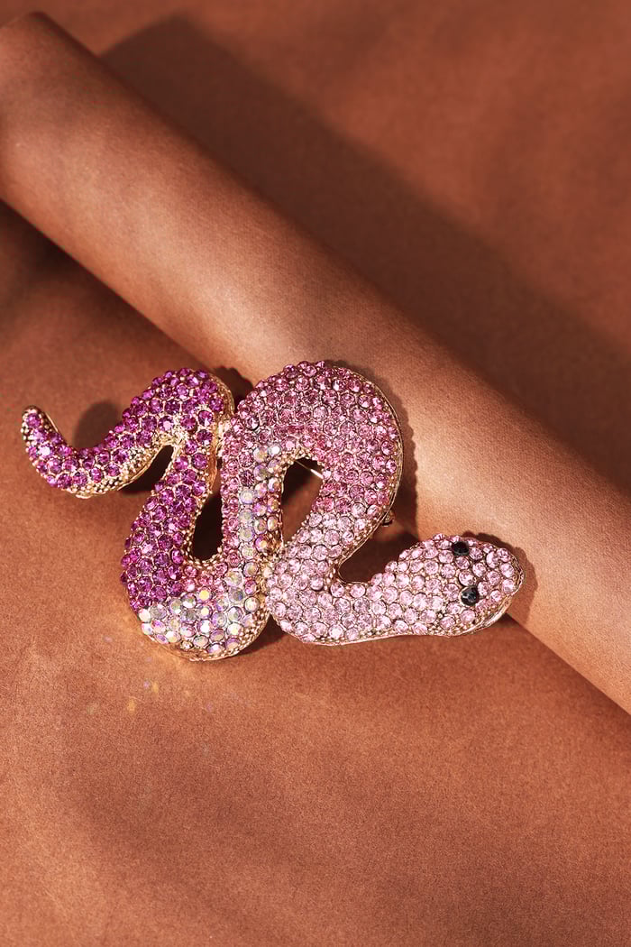 Snake Brooch - Pink & Purple Picture5