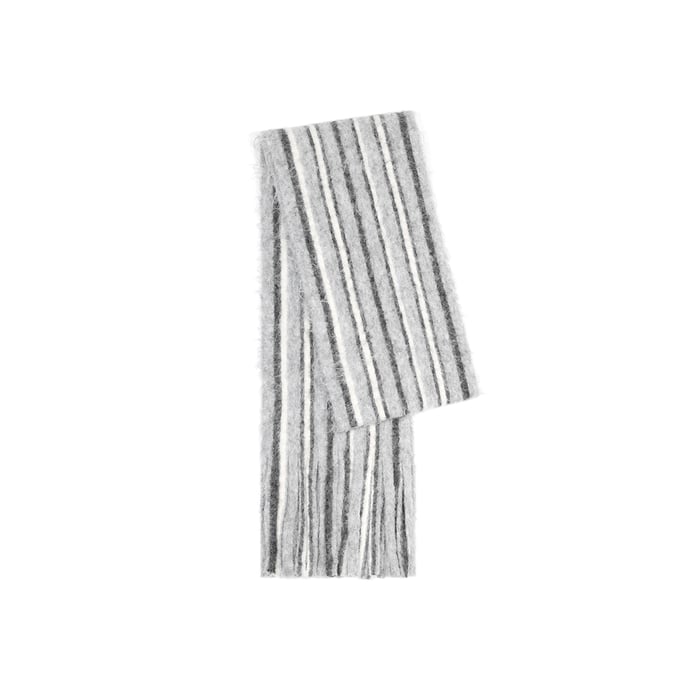 1 Piece Wool & Polyester Tassel Color-blocked Striated Winter Scarf Picture8