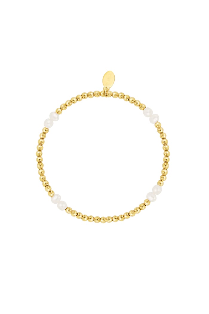 Bracelet pearl mix Couleur or Acier inoxydable Image4