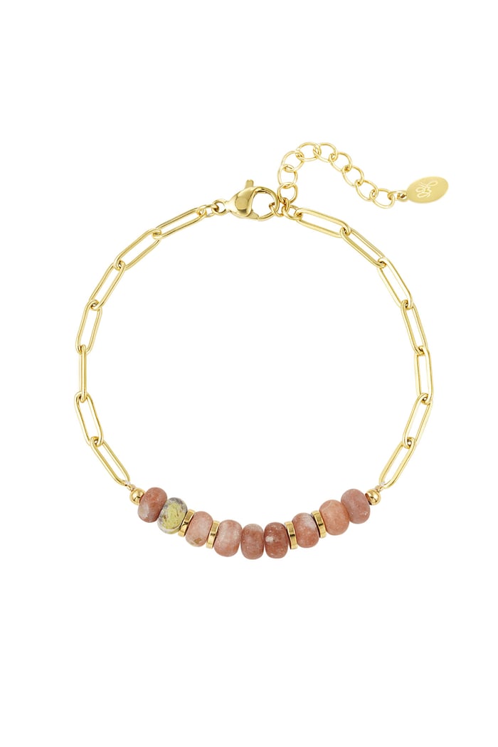 Klobiges Armband mit Steinen Grün Stone 