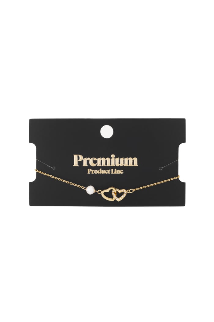 Bracelet forever hearts - Gold Color Stainless Steel Picture2