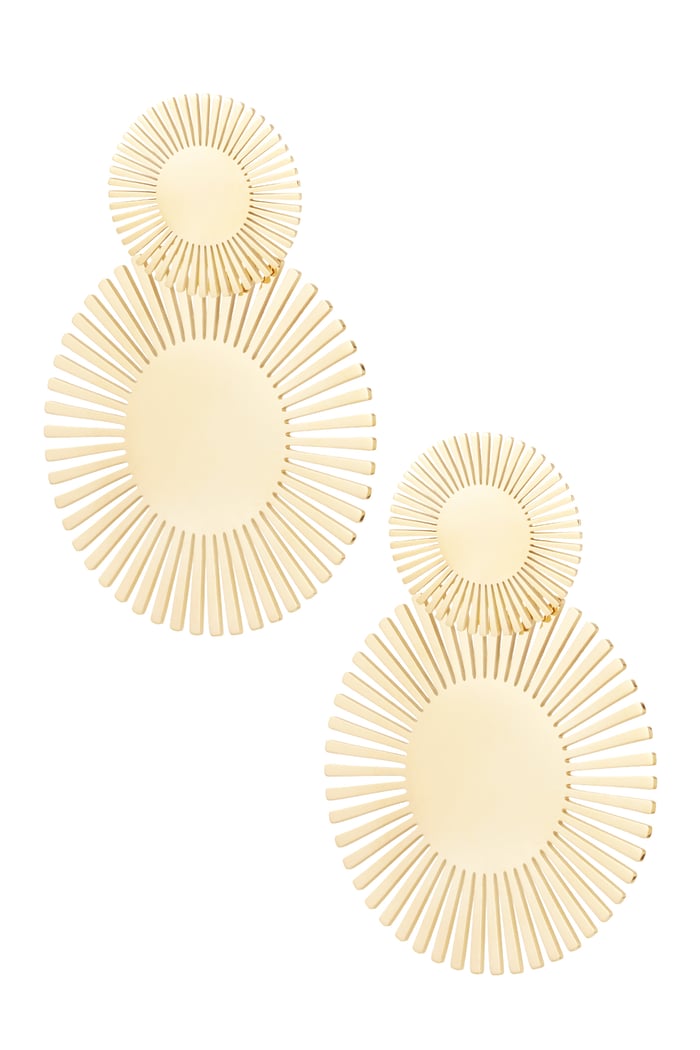 orecchini sole e sole - acciaio inossidabile colore oro