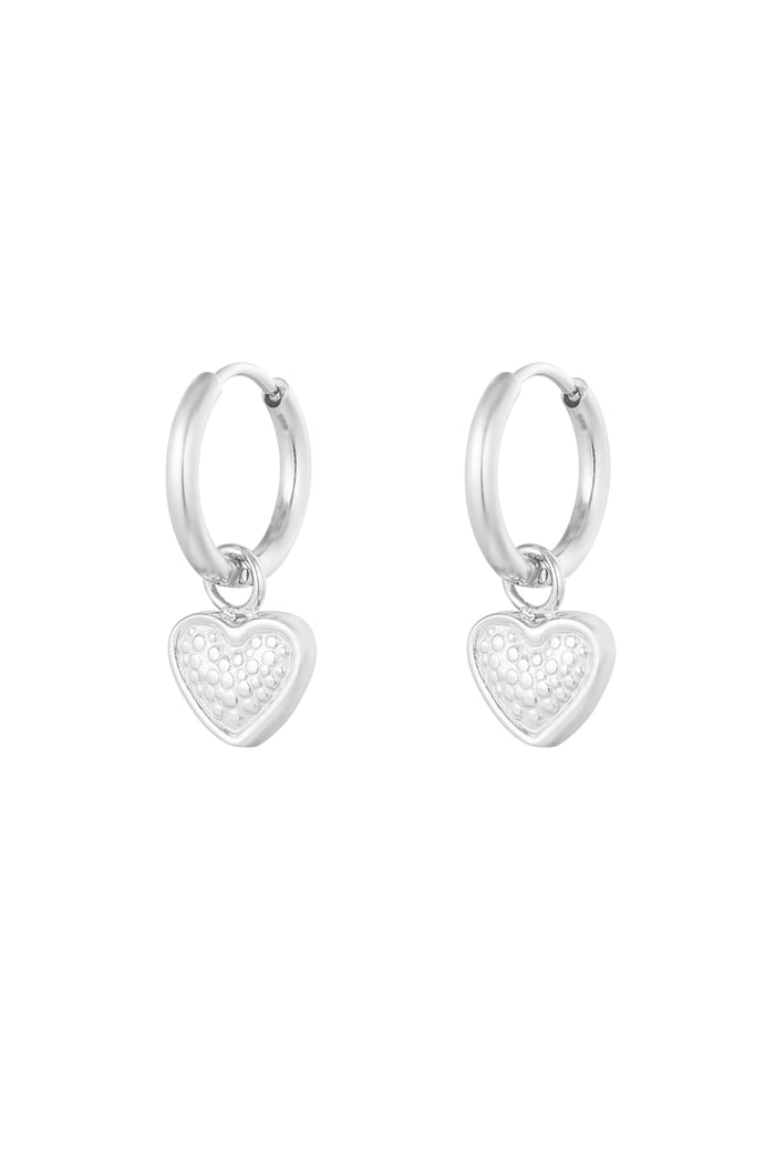earrings heart with print 