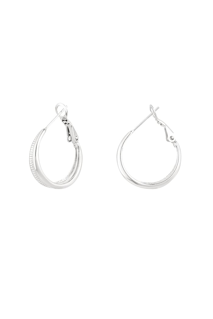 double earring with relief