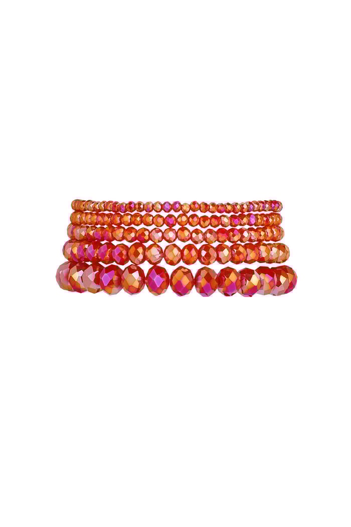 Set of 5 crystal bracelets 