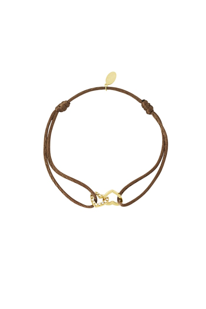 Bracciale in raso collegato a cuore