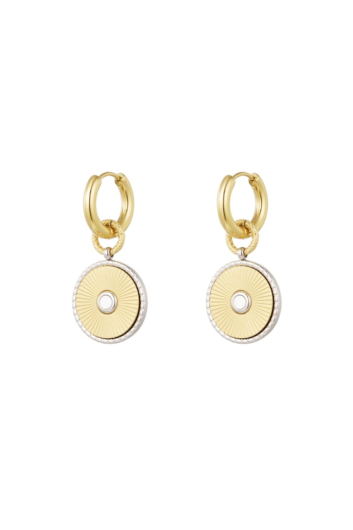 Runde Ohrringe – Goldfarbe/Silber