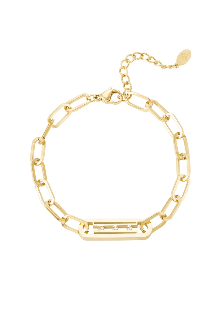 Gliederarmband mit Steinen  