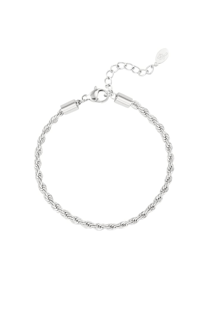 Armband jasseron gedraaid - Goud kleur-3.0MM (Pak met plastic zak)