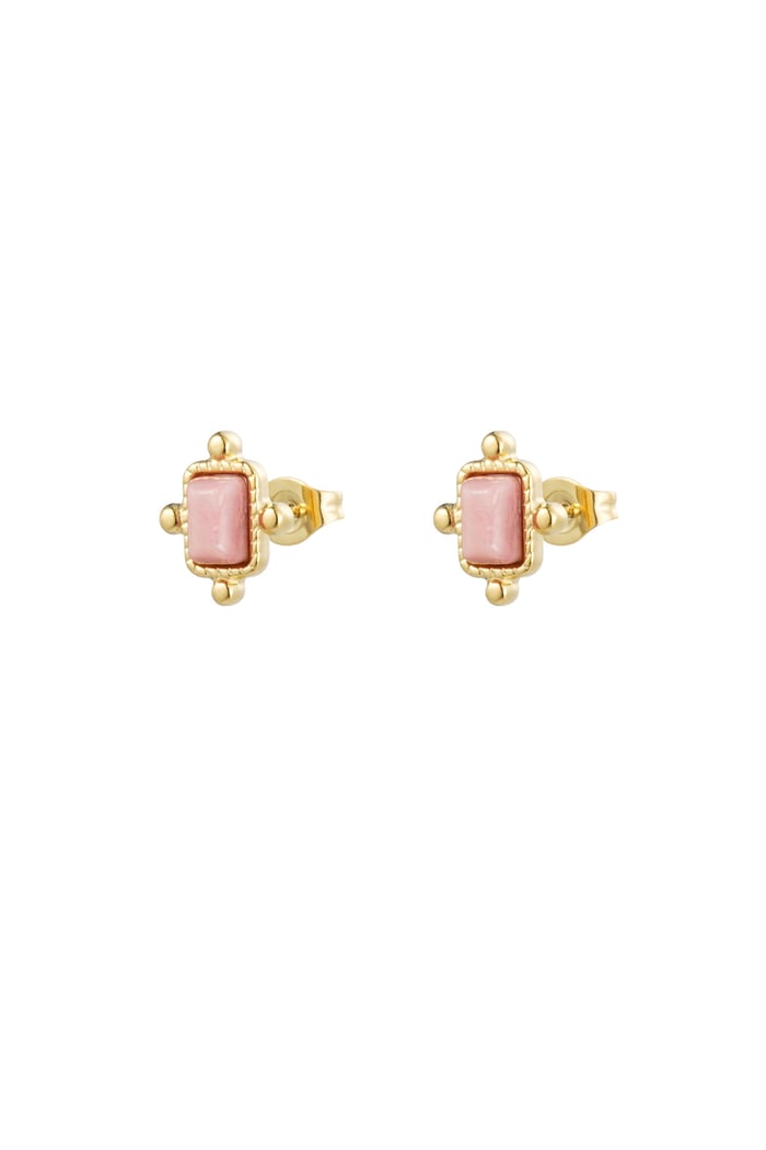 Studs vintage - Gold color/light green 