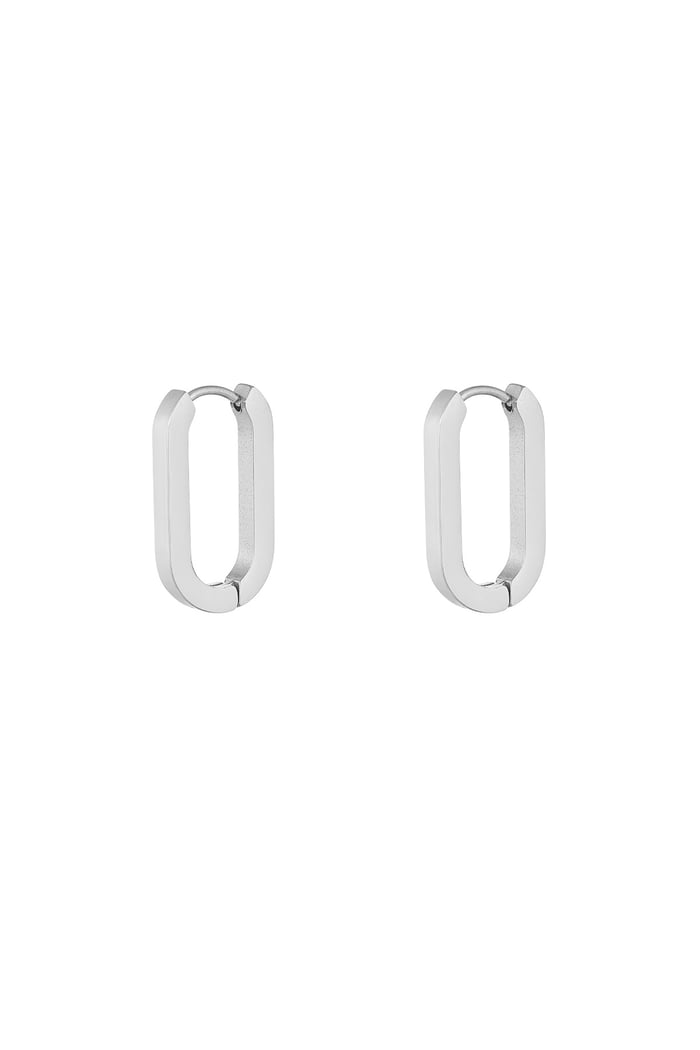 Basic geometric oval earrings - Medium