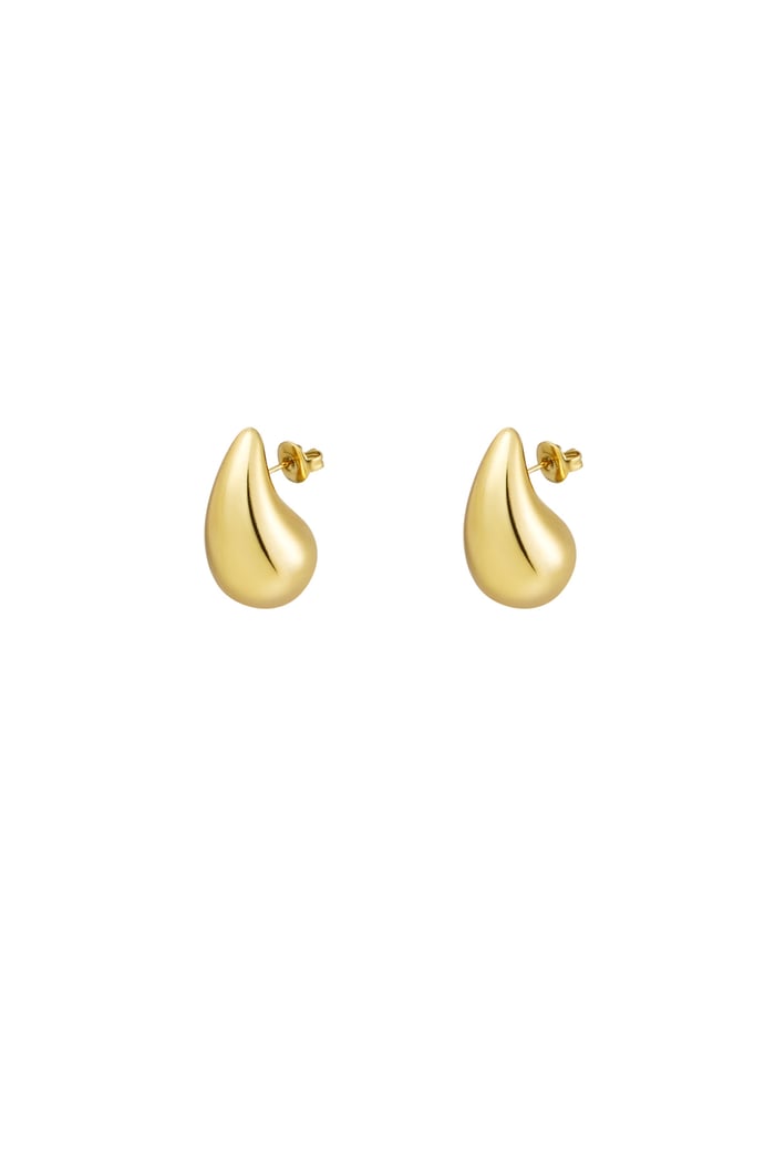 Simple drop-shaped pendant earrings small