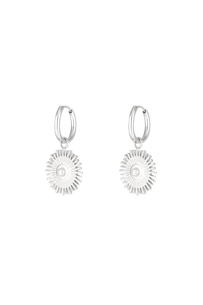 pendientes soleados con perla 