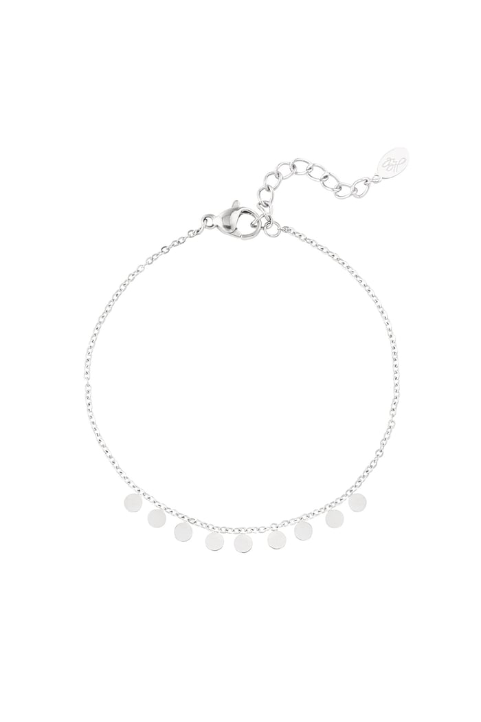 Schlichtes Armband mit runden Anhängern – Goldfarbe - Goldfarbefarbe 