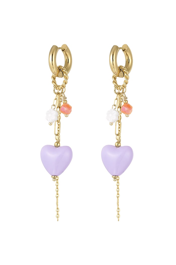 Orecchini Love Party - verde/viola 