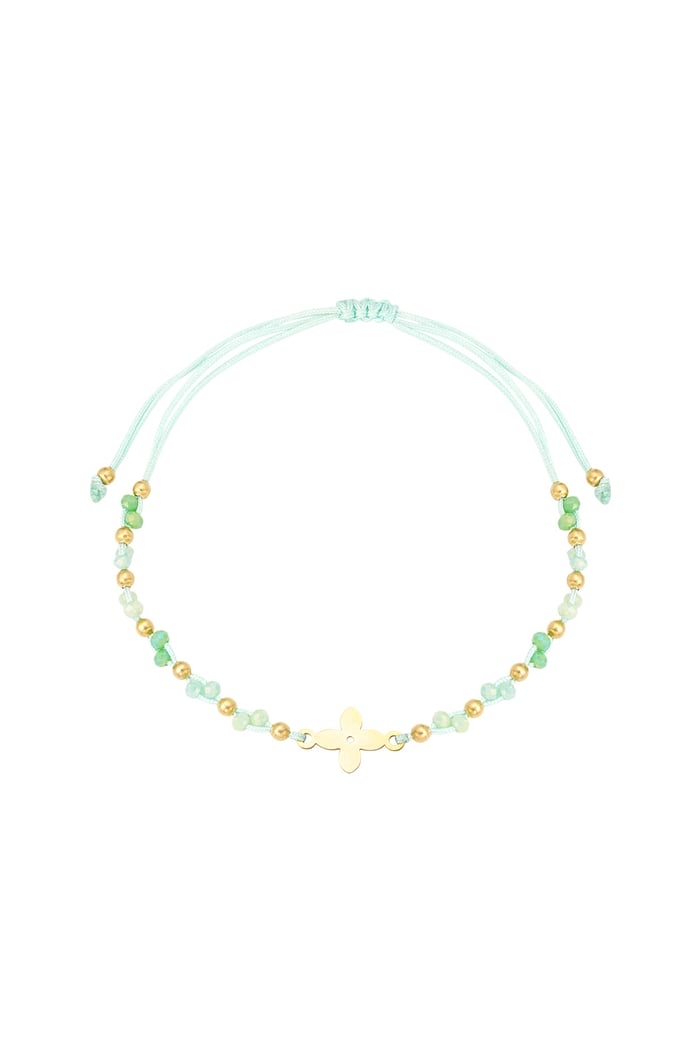 summer bracelet with beads - pink /  