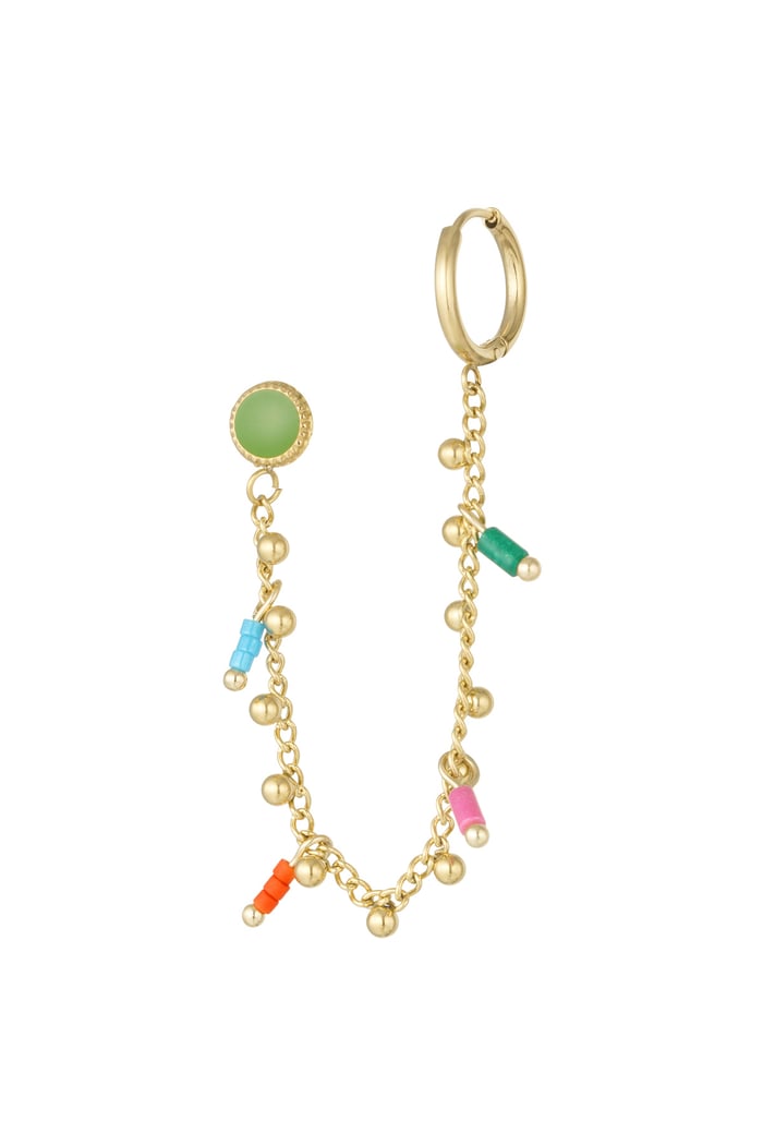 messy colors earrings 