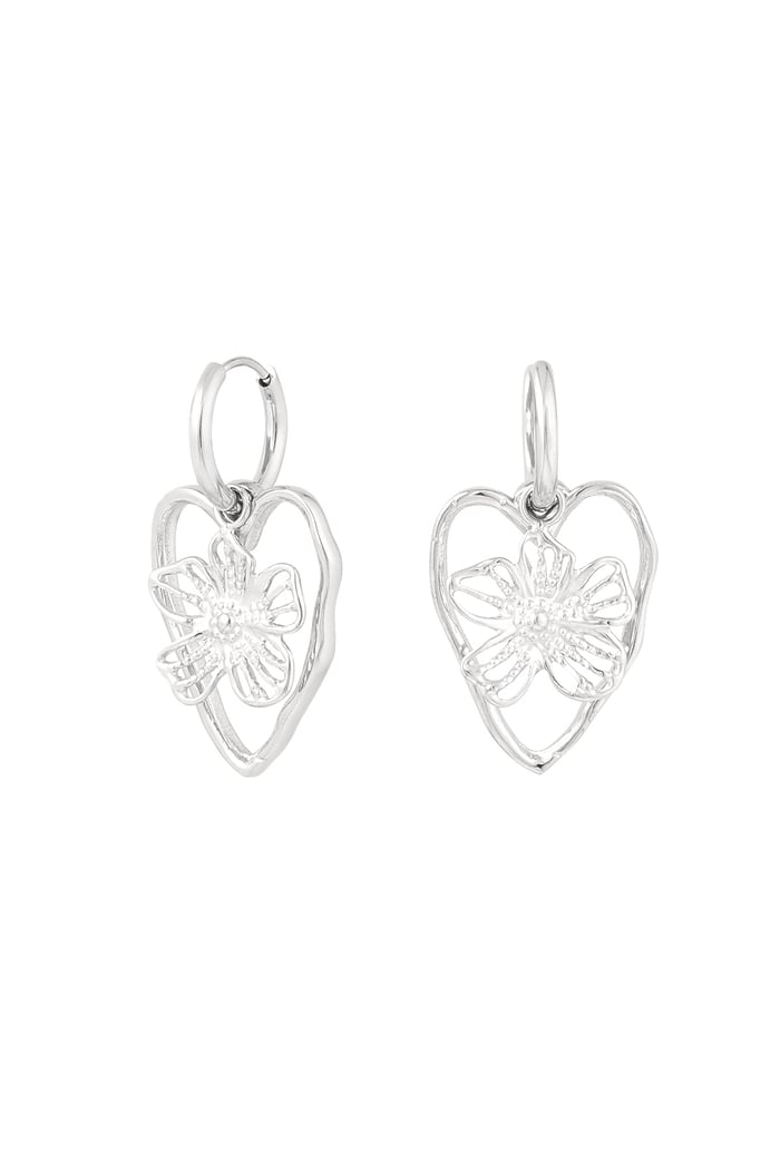 pendientes declaración flor corazón