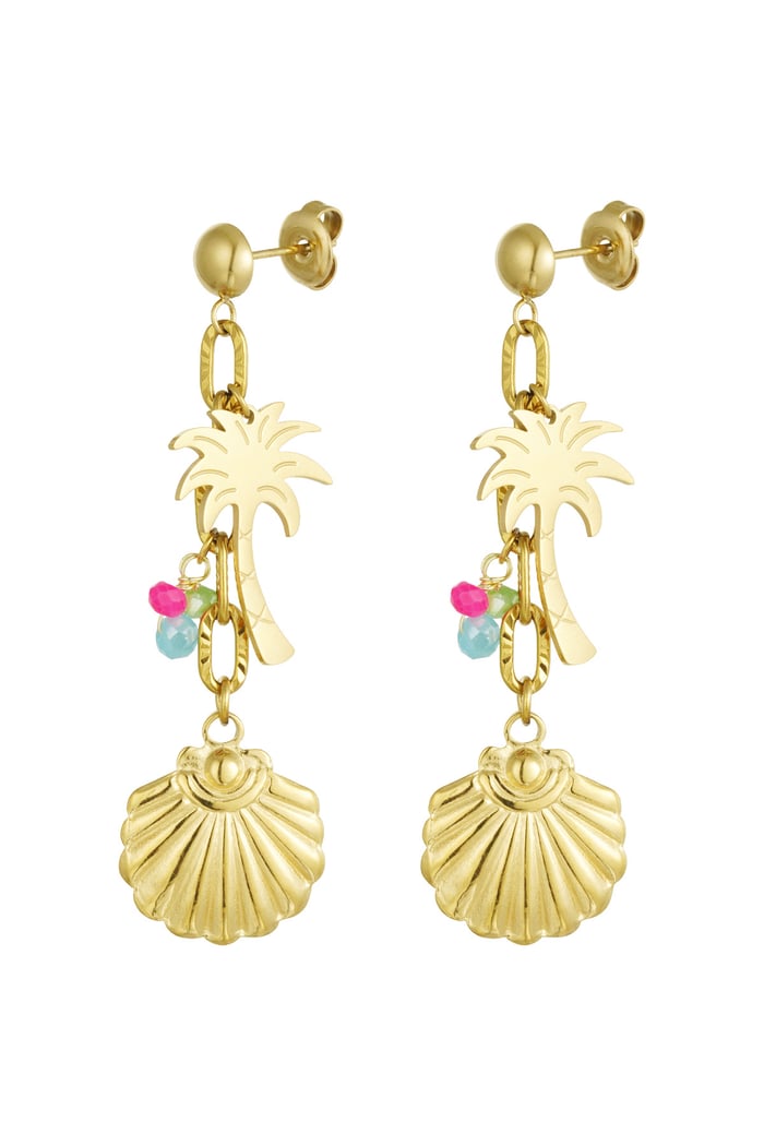 beach vibes earrings with charms