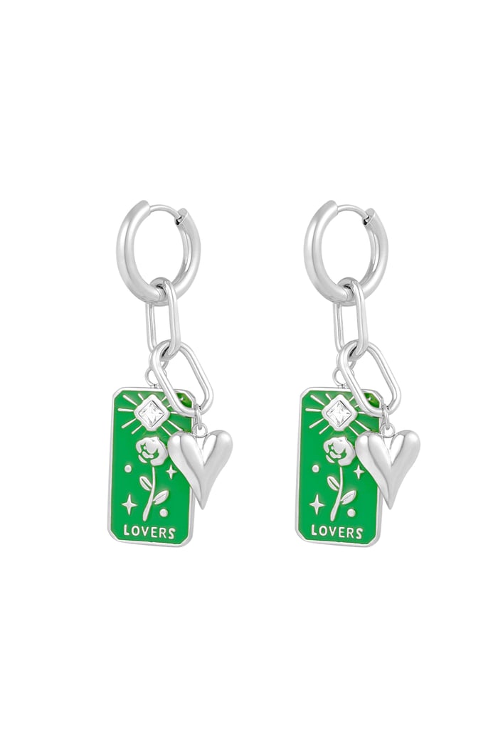 Orecchini amanti delle rose - Colore oro verde
