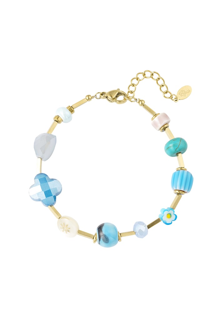 Bettelarmband Vintage Schatz - Blaugold 