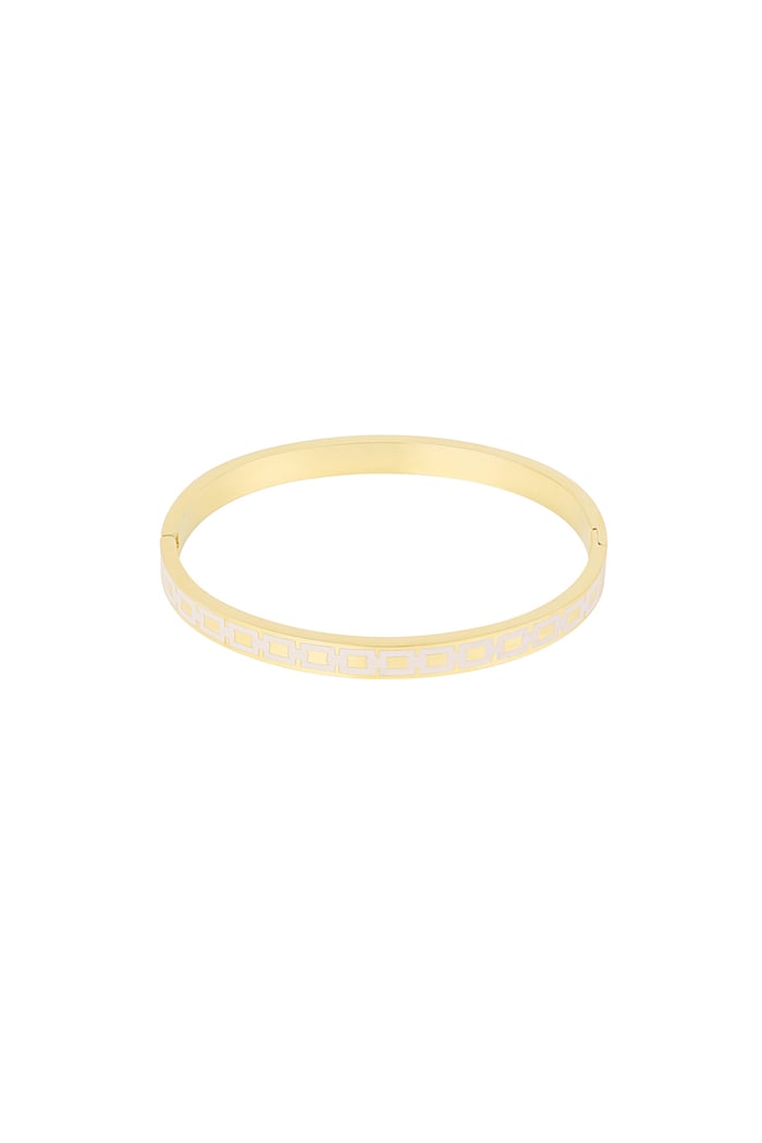Bracciale alla schiava con stampa - rosa/Colore oro