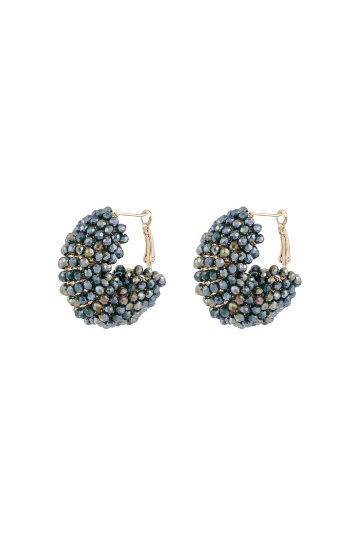 Happy Beads earrings - black & grey