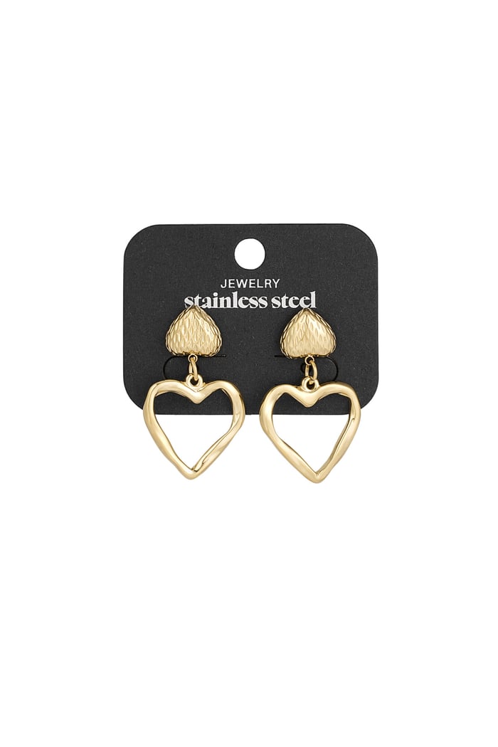 Ohrringe „Forever Yours“ – Goldfarbe - Goldfarbefarbe h5Bild3