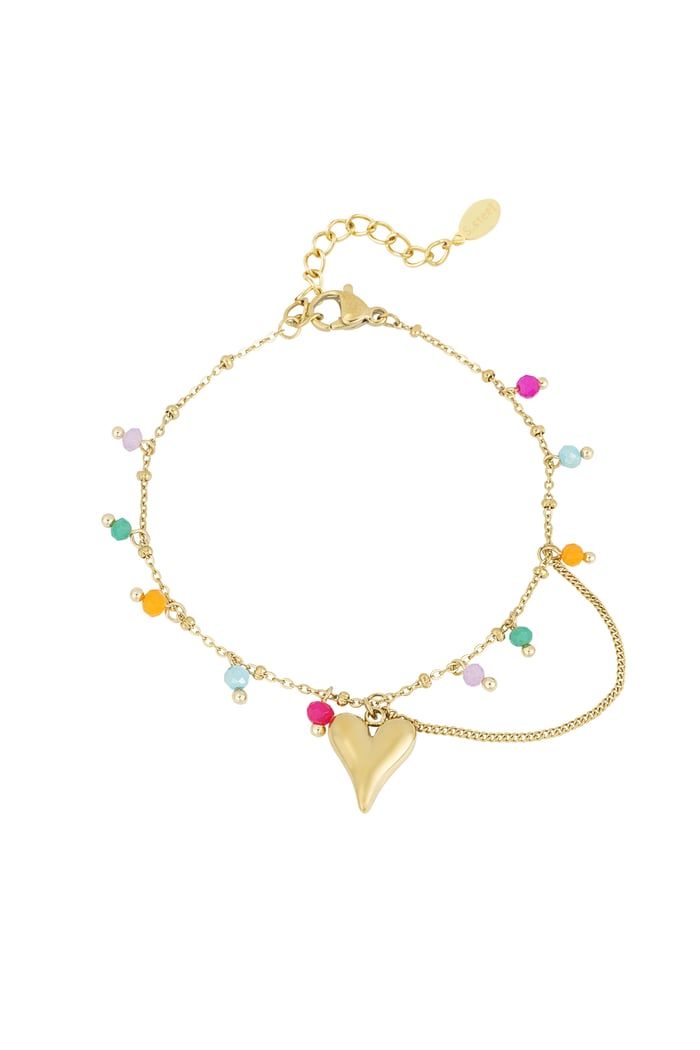 Herz-Pop-Armband - Goldfarben 