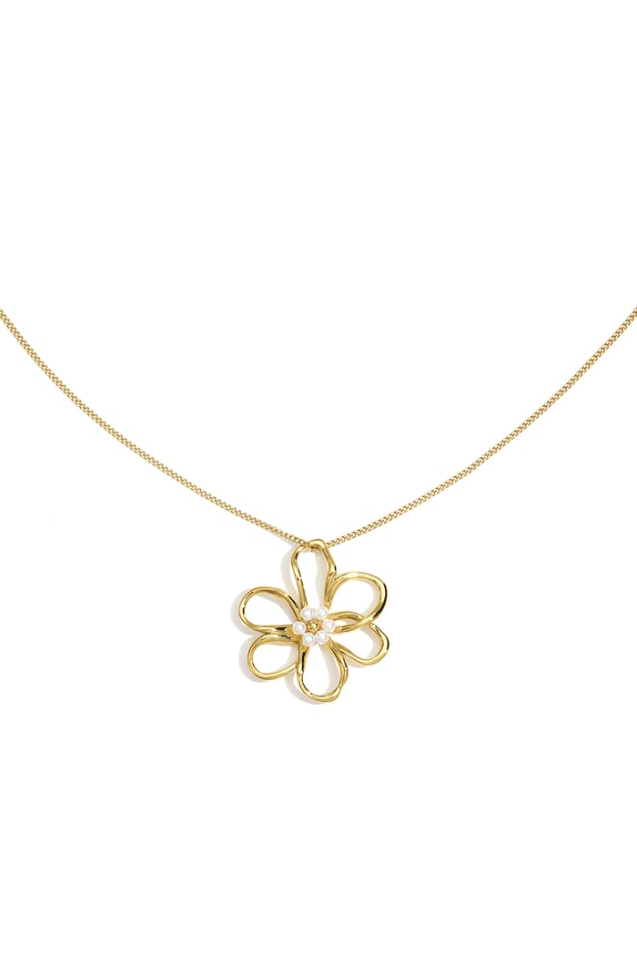 Stainless Steel Long Necklaces Flower Casual Daily Simple Series Women's jewelry h5Picture3