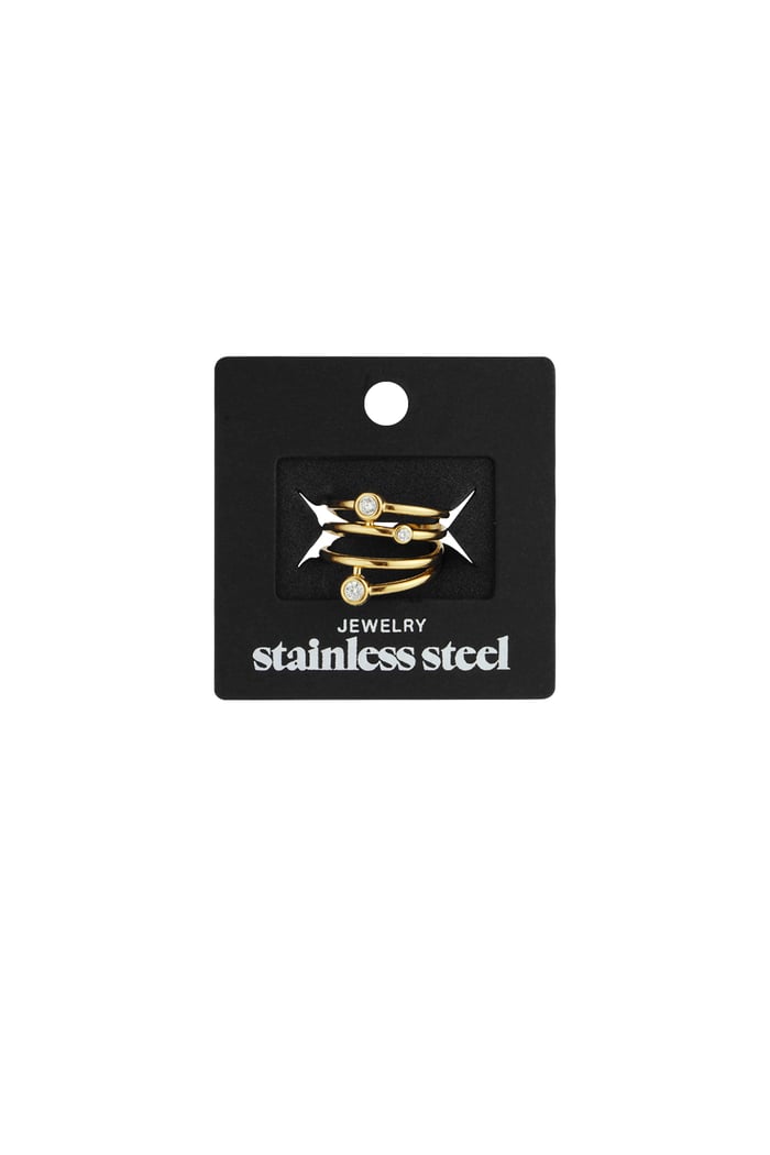 Stainless Steel Statement Rings lines Casual Daily Simple Series Women's jewelry h5Picture4