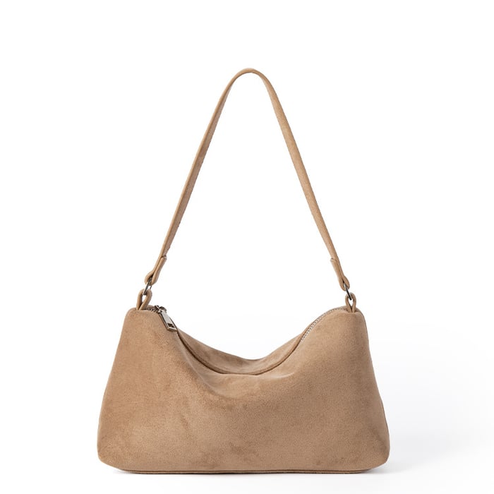 1 Piece Simple  Casual Solid Color Imitation Suede Women's Shoulder Bags Picture3