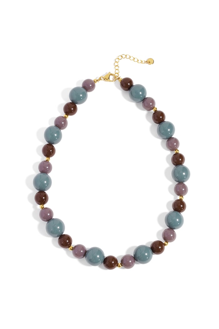 Necklace with beads of different sizes Picture3