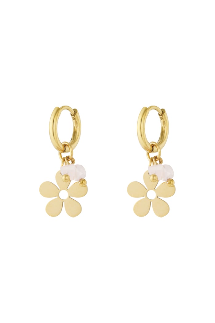 Stainless Steel Drop Earrings Flower Casual Daily 