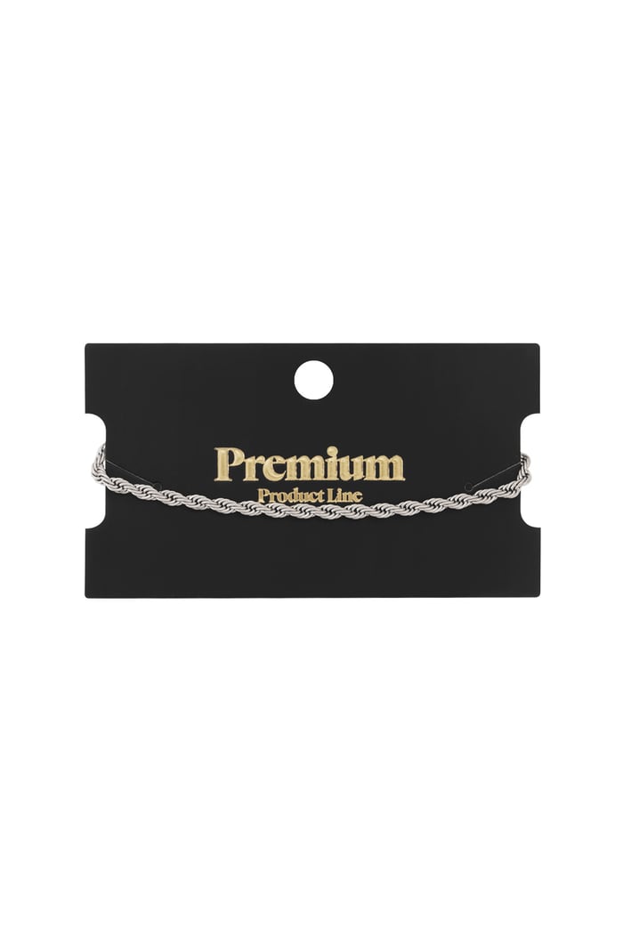Armband jasseron gedraaid - Goud kleur-3.0MM (Pak met plastic zak) h5Afbeelding3