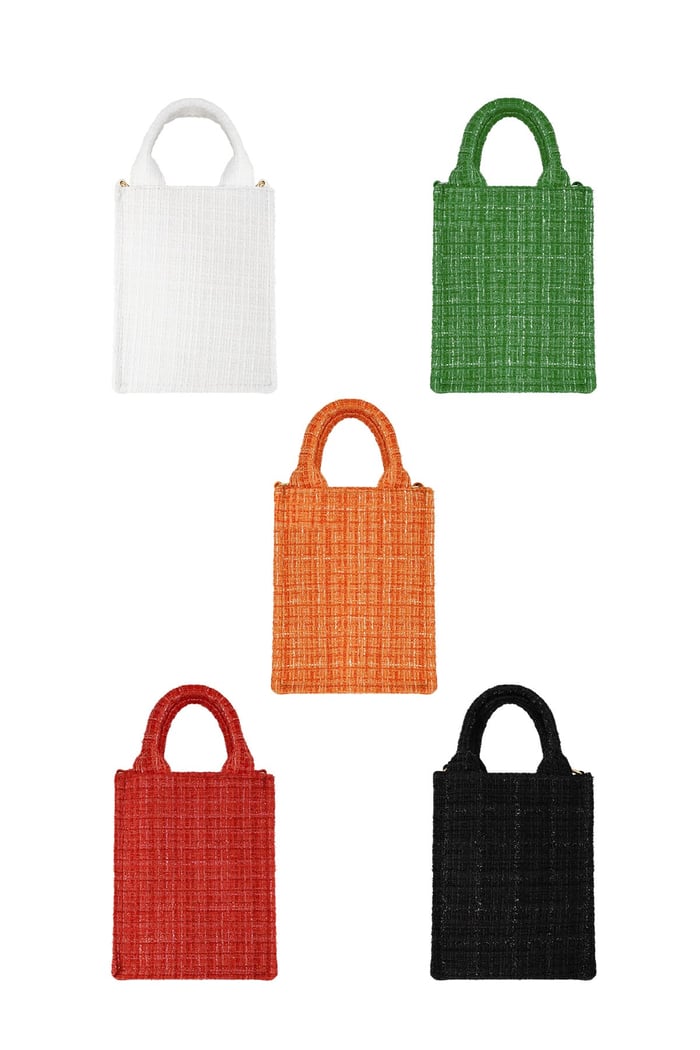 Bolso de mano con estampado y asa - rojo Poliéster Imagen2