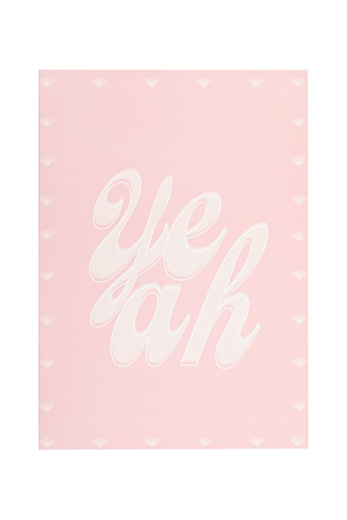 Tarjeta de felicitación sí rosa