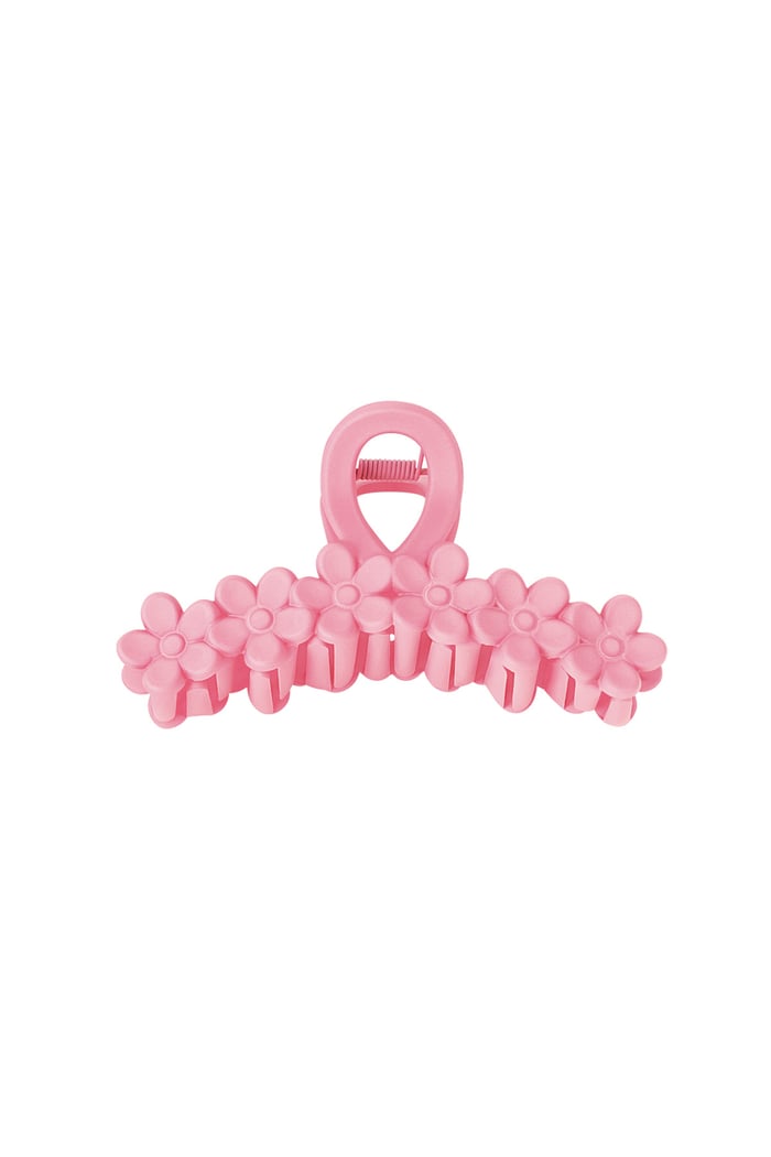 Hair clip flowers in a row - cream Plastic 