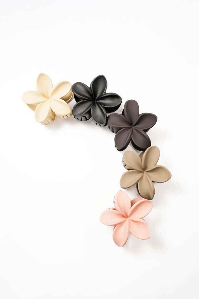 Hair clip flower - cream Plastic h5Picture5