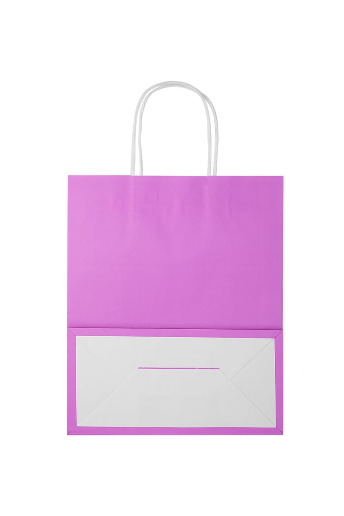 Plain color bags 50 pieces medium - fuchsia Paper Picture2