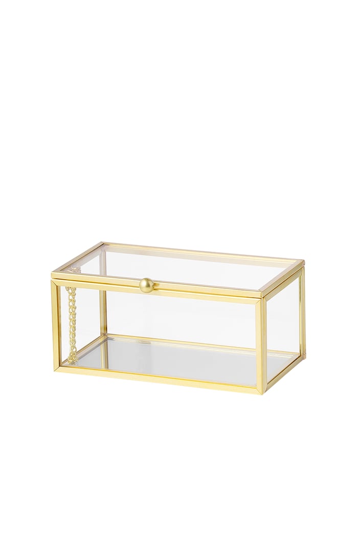 Schmuckkästchen aus Glas mittel - Kupfer transparent Bild2
