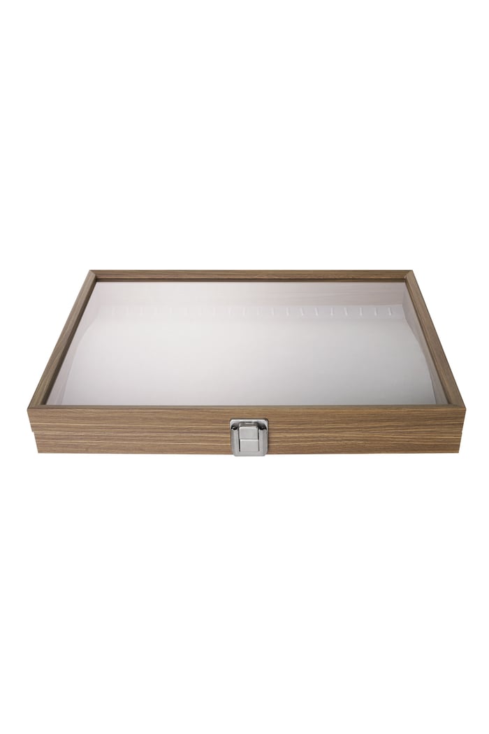 Display-Box-Ketten – graues Holz